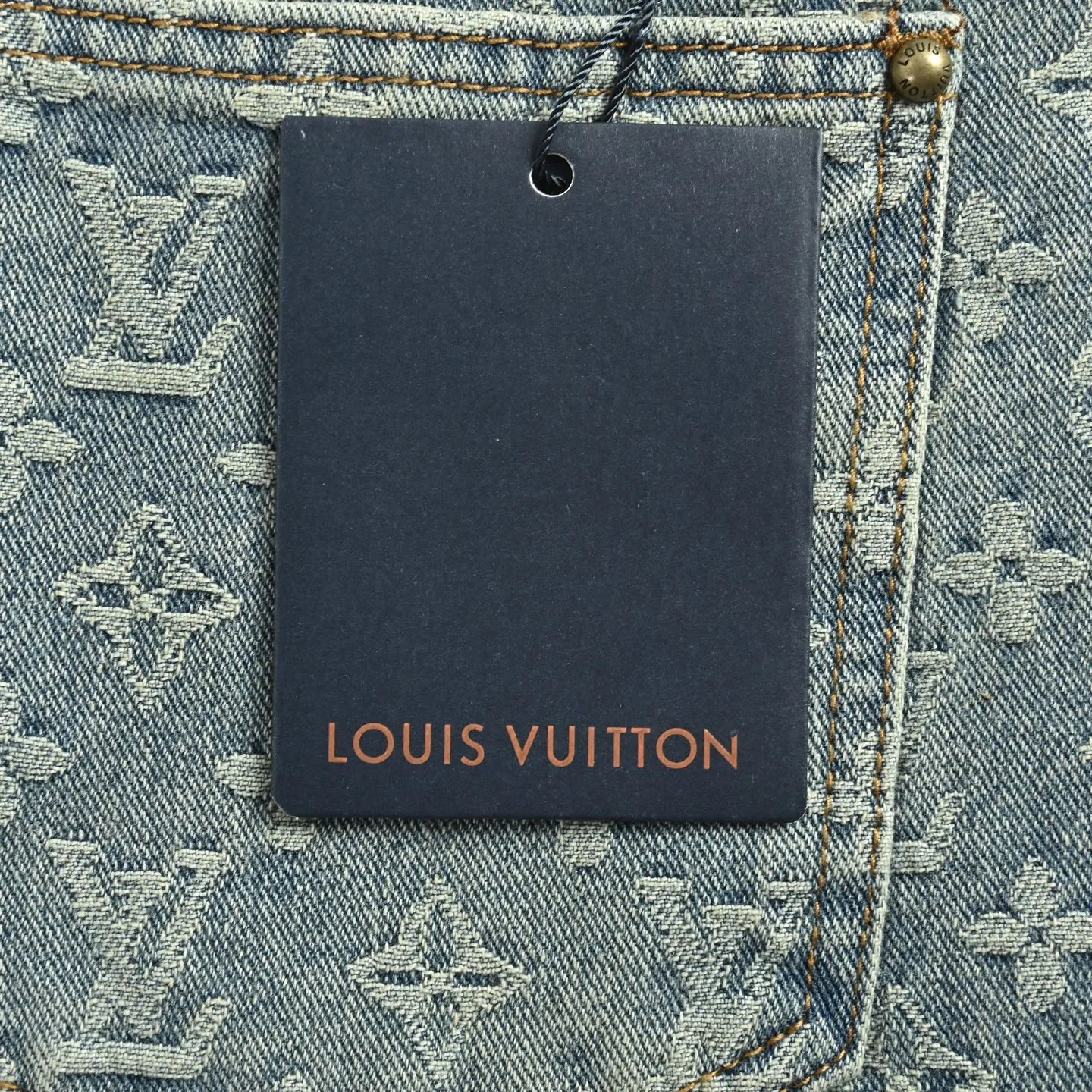Louis Vuitton/Louis Vuitton old flower all over printed jacquard jeans